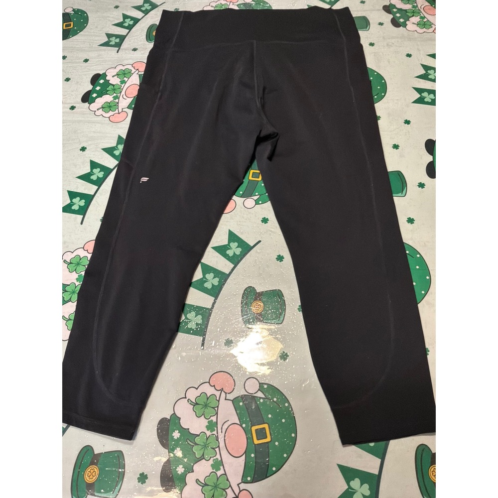 Fabletics PureLuxe High Waisted Leggings Black 7/8 Length with Pockets Womens M